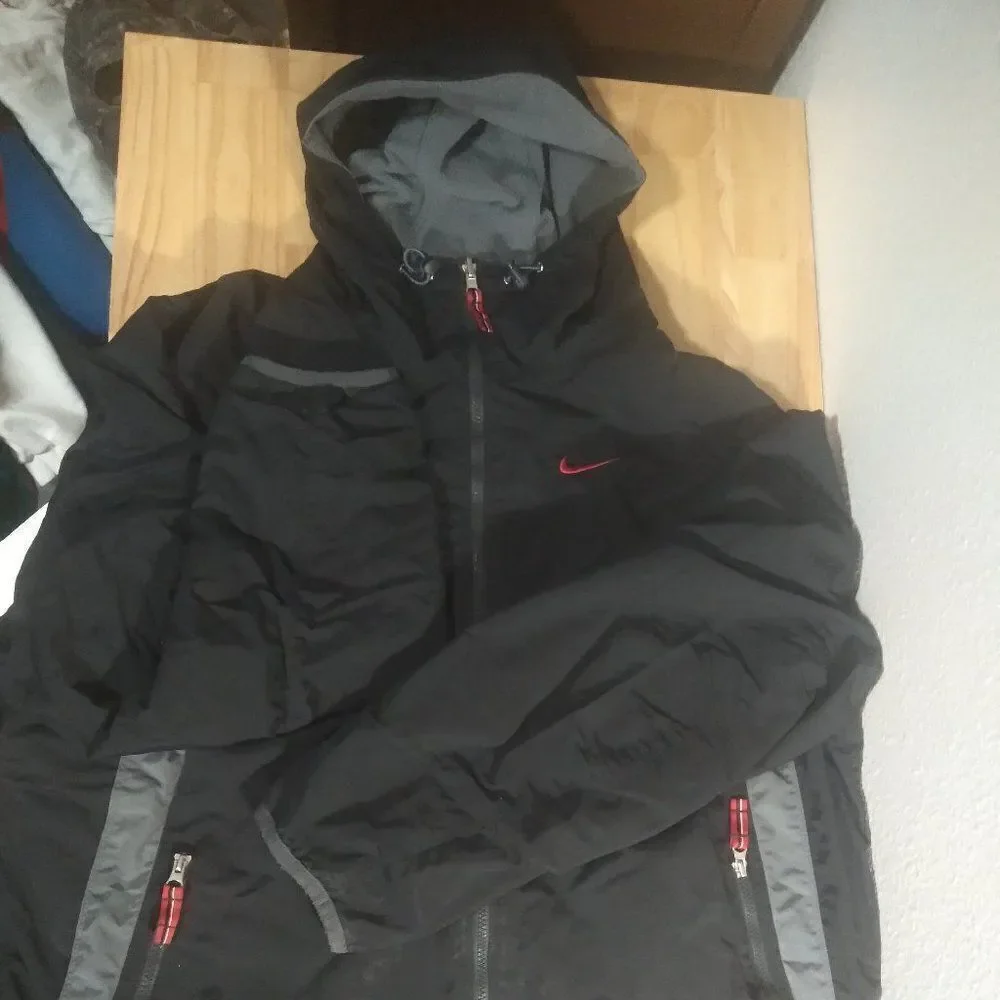 Vintage Nike Small Swoosh Reversible Hooded Jacket Coat